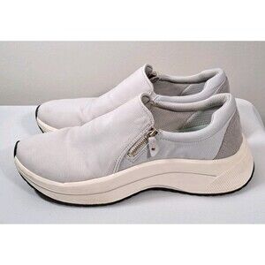 Dr Scholls Wannabe Zip Gray Comfort Sneakers Women's Size 8.5
